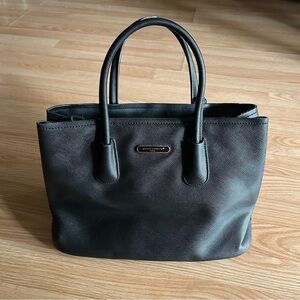 David Jones Paris Black Faux Leather Handbag